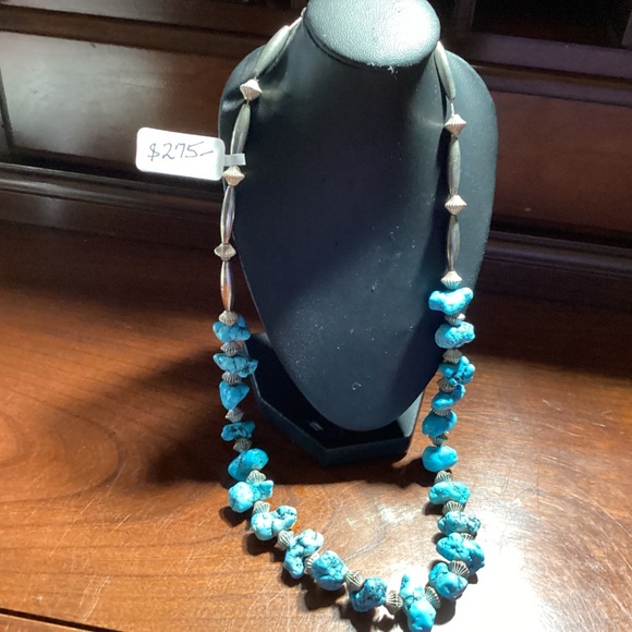 NAVAJO OOAK TURQUOISE & STERLING NECKLACE. JAY KING ? - Picture 8 of 12